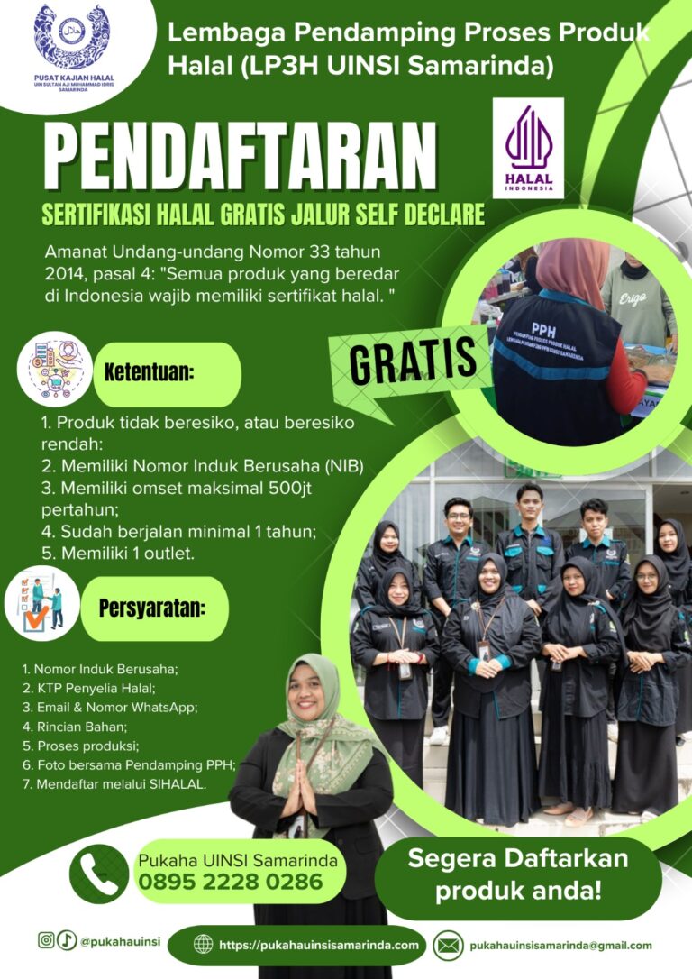 Sertifikasi Halal Gratis Bagi Pelaku Usaha Kalimantan Timur dengan Jalur Self Declare