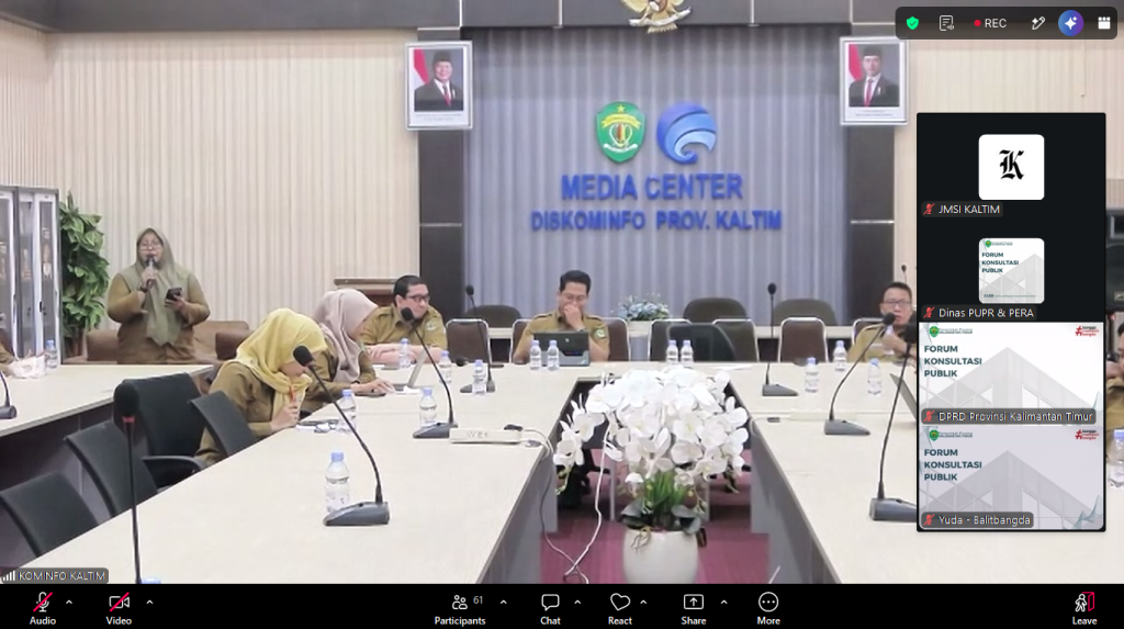 Kegiatan Forum Konsultasi Publik secara daring melalui aplikasi Zoom Meeting pada Senin (31/08/2026) pukul 14.00 Wita