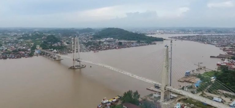 Tangkap Layar Drone Jembatan Mahkota II Samarinda