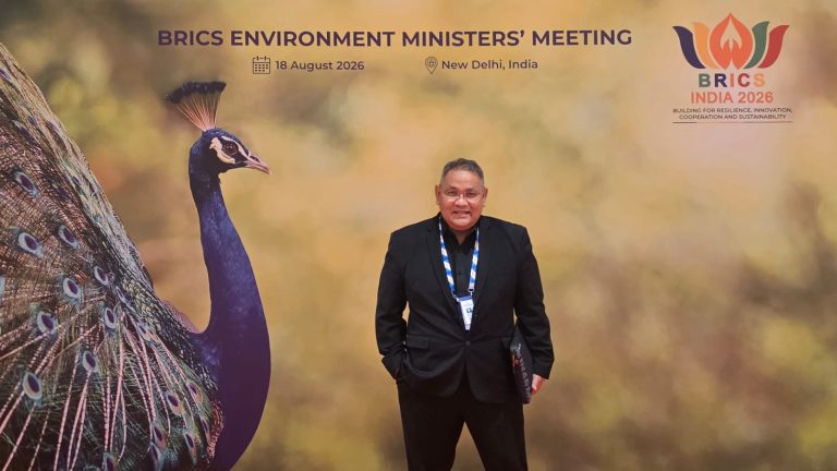 Dr. Teguh Santosa menghadiri Pertemuan Menteri Lingkungan BRICS di India, 18 Agustus 2026.