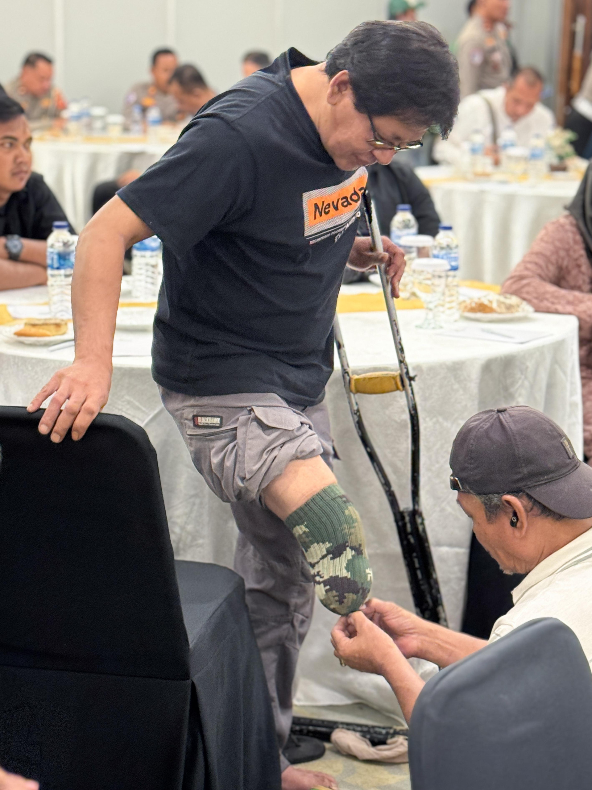 Penerima Manfaat Kegiatan Retrospeksi Korban Kecelakaan Lalu Lintas Tahun 2026 di Royal Palm Hotel Conference Center, Jakarta Barat.