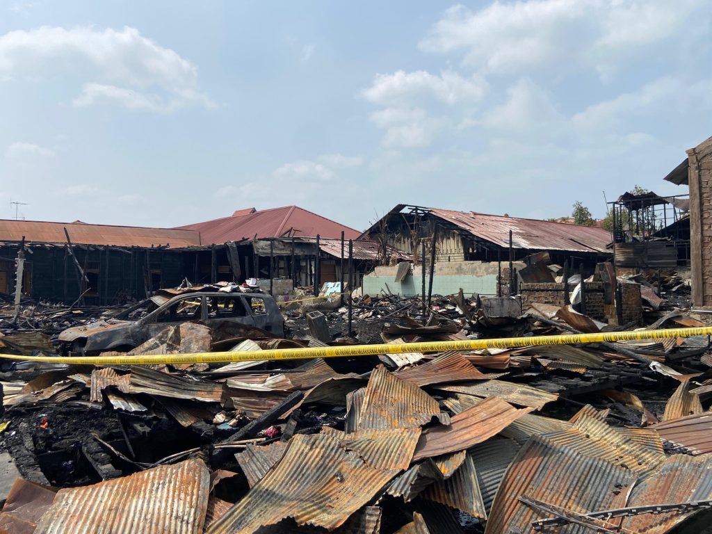 Lokasi kebakaran di Gang Karya, Jalan Kartini, Loa Ipuh, Tenggarong. (Foto: katamedia.co)