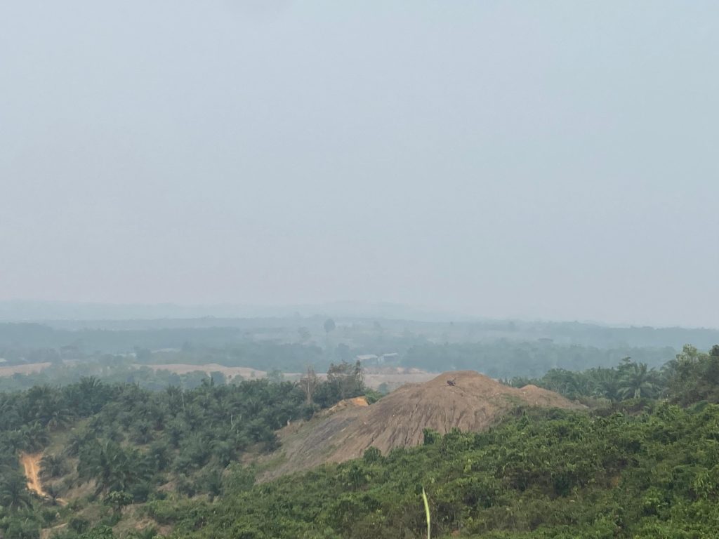 Kabut asap yang menyelimuti wilayah Kecamatan Sebulu, Kutai Kartanegara, Sabtu (24/10/2026). (Foto: katamedia.co)